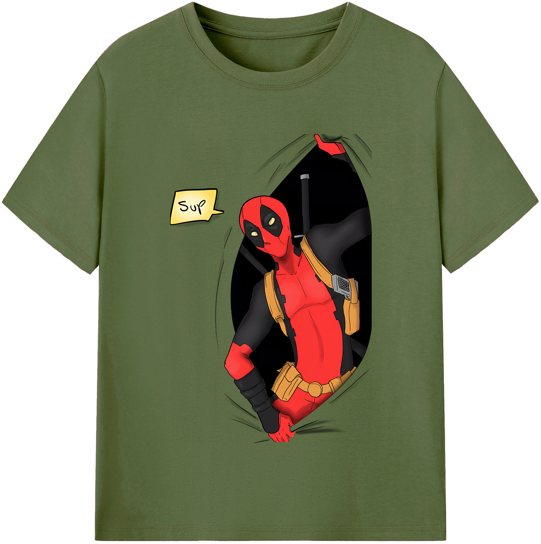 （画像用） Deadpool デッドプール 綿100％半袖Tシャツ（フロントプリント）